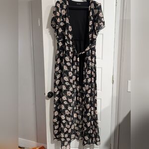 Floral Black Maxi Dress